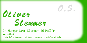 oliver slemmer business card